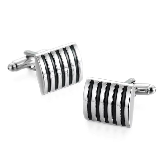 Newcastle Black Stripe Square Cufflinks